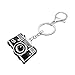 BAMAY Acrylic Camera Keychain Vintage Jewelry 90s 80s Accessories Nostalgia Gifts for Women Photographers Girls Purse Charms (Black)