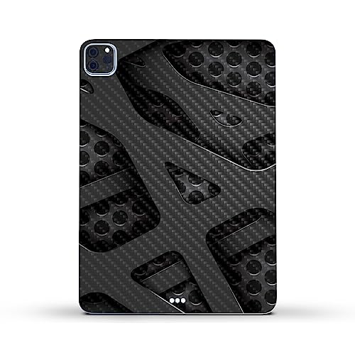Image of MightySkins Carbon Fiber Skin Compatible with Apple iPad Pro 11 inch M2 4th Gen (2022) Full Wrap Kit - Tech Wave | Protective, Durable Textured Carbon Fiber Finish | Easy to Apply | Made in The USA