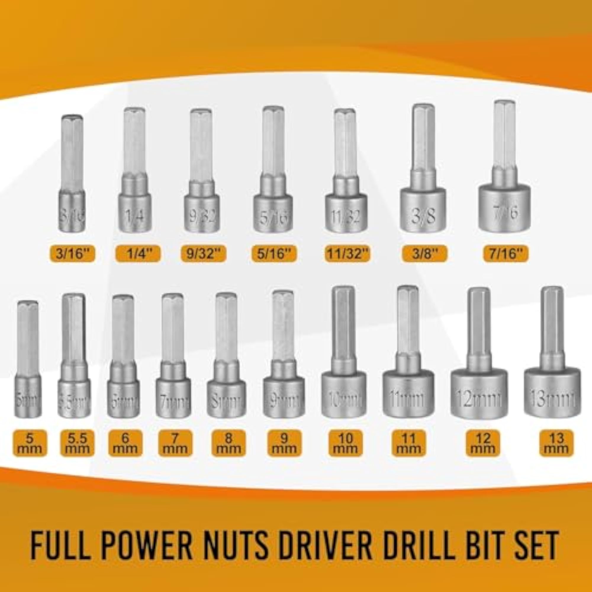 23 Pcs Nut Driver Drill Bit Set
