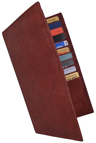 Credit Card and Checkbook Holder Without Snap style - mw1529CFburgundy4