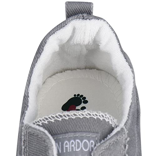 Jenn Ardor Women's Canvas Sneaker Slip-Ons Loafers Shoes For Womens Fashion Casual Canvas Round Toe Soft Comfortable Walking Flats Light Grey #TOP6