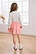 Refein Kleinkind Baby Mädchen Rock Set stricken Puffärmel Rollkragen Top Shirt Plaid Flared Mini Röcke A-Linie Kleid Kleidung Set