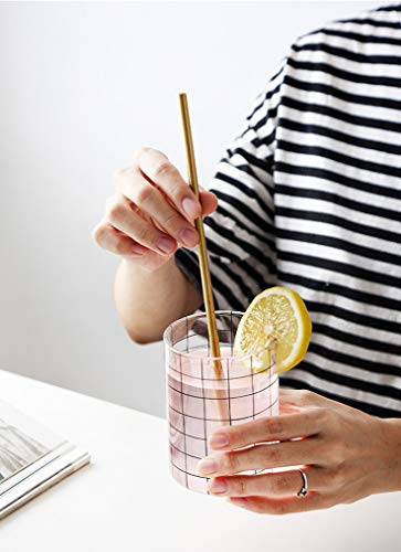 Image of 100Pcs Reusable Metal Straight Straw in Bulk Order (8.5 inch Long, Gold-100pcs Straight)