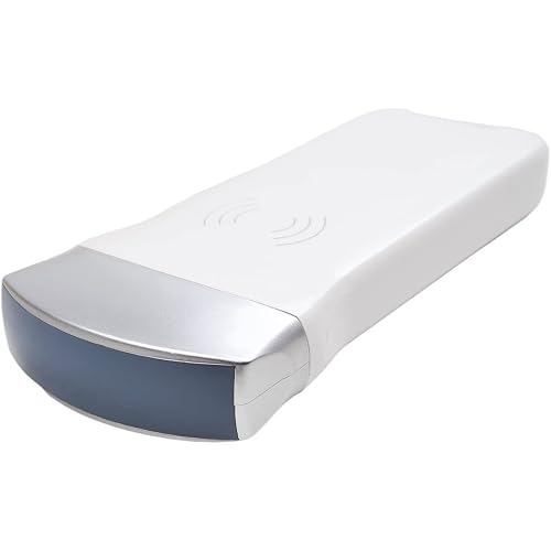 Full Digital Wireless Probe Mobile Phone Ultrasound Suit 3.5/5.0mhz 128 Elements for Apple/Android/iOS Windows System for Animals Cattle Horse Camel and Sheep (Convex Probe, US Plug)