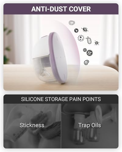 comfyer Heated Breast Pump Hands Free, Industry-Leading Heating Tech, Innovative Magnetic Charging Base, App Discreet Control, 20pcs Breastmilk Storage Bags Included, Hospital-Grade Suction, 2 Pack - Image 8