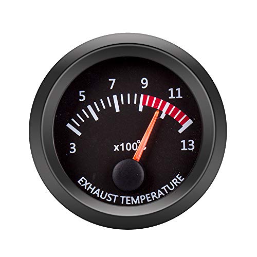 ETOPARS 52mm Automotor Kfz Zeiger Abgastemperaturanzeige Messgerät Kit EGT EXT Temperaturanzeige Weiß Lichtanzeige Zeigeranzeige