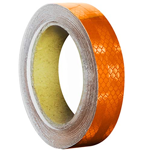 VViViD High Intensity Industrial Grade Honeycomb Pattern Reflective Vinyl Tape (1 Inch x 30ft, Orange)