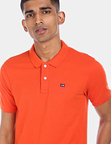 Image of Arrow Sport Solid Polo T-Shirt for Men - Regular Fit, Cotton Half Sleeves Mens Tshirt