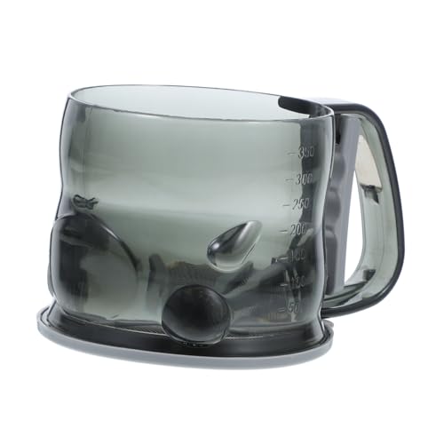 Mikinona Espolvoreador De Harina Manual Semiautomático Plástico Gris Reforzado Tamizador De Harina para Repostería Cedazo De Azúcar Uso Doméstico