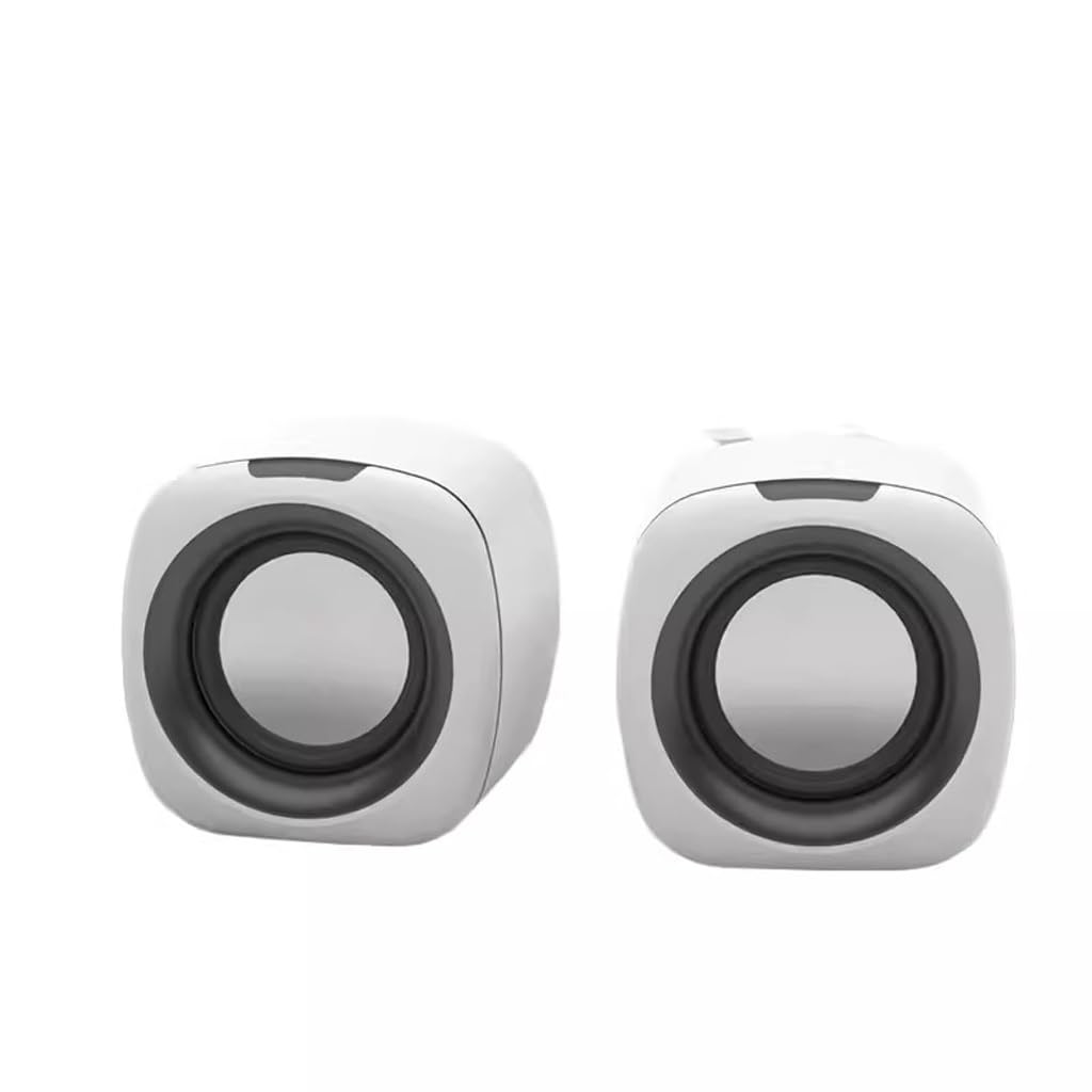 Audio for computer Desktop Altoparlante cablato piccolo Altoparlante multimediale for laptop Piccolo subwoofer desktop(Blue,White)