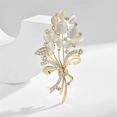 Broche de cobre elegante con microincrustaciones para vestidos de lujo 4