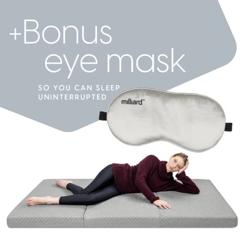 Milliard Premium Memory Foam Folding Mattress, Tri Fold With Waterproof Washable Cover, Space Saver Single Size (75"X25"X4) #TOP7