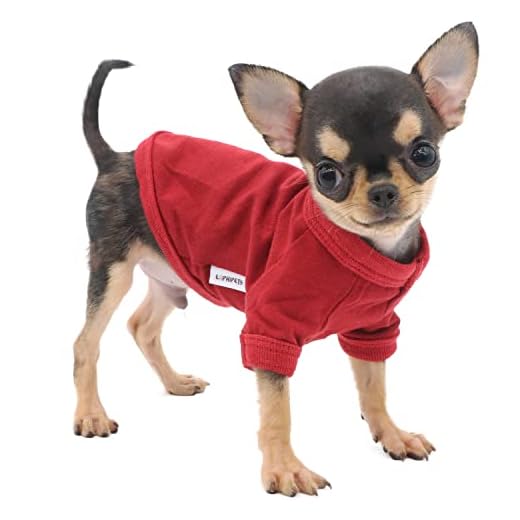LOPHIPETS 100% Cotton Dog Tee Shirt for Small Dogs Teacup Chihuahua Yorkie Puppy Clothes-Red/XXS
