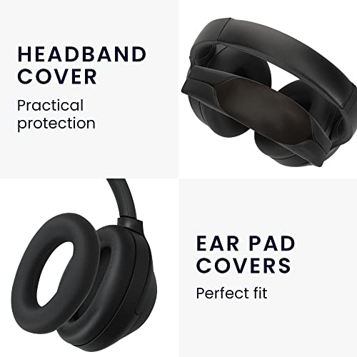 kwmobile Silicone Headband and Ear Pads Cover Set Compatible with Sony WH-1000XM4 / WH-1000XM3 - Covers - Beige - Image 3