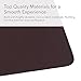 ZBRANDS // Brown Leather Desk Mat Pad Blotter Protector, Extended Non-Slip Rectangular, Laptop Keyboard Mouse Pad (36