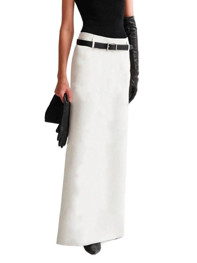 UOOZEE Women's Office Work Pencil Skirt Stretch High Waist Long Skirt Bodycon for Business Casual