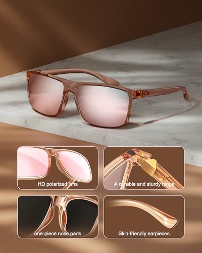 KALIYADI Polarized Sunglasses for Men and Women, Mens Sun Glasses with UV400 Protection for Driving Fishing Golf (3 Packs)3