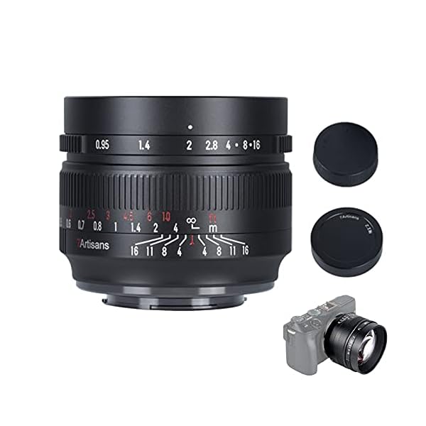 7artisans 50mm F0.95 Kameraobjektiv APS-C MF Objektiv für FX Mount Kameras X-A1 X-A10 X-A2 X-M1 X-M2 X-H1 X-T1 X-T10 X…