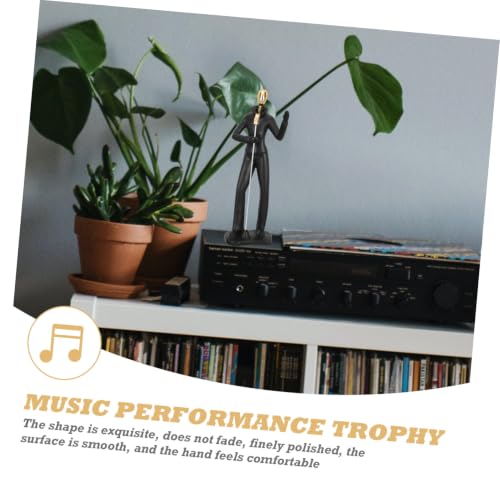 Ornement musique résine noir déco maison modèle artistique unique salon