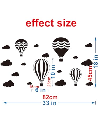 Vinilos decorativos globos aerostáticos 33x18 pulgadas miniatura 2