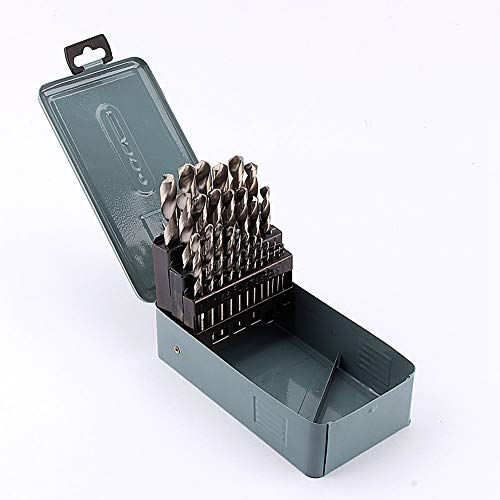 Dancal Foret hélicoïdal, Professionnel 25pc H-S-S métal Ensemble de forets de Haute qualité métriques 1mm - 13mm + étui Cover