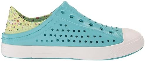 Skechers Kids Girls Foamies Guzman Steps-Forever Sweet Water Shoe Sneaker, Light/Blue, 1 Little Kid | Image 5
