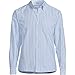 Lands' End Men's Long Sleeve Easy Fit Sail Rigger Oxford Shirt Soft French Blue Stripe Regular Large