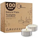 Ashlux Tea Lights Candles 100 Pack 6 Hours, Tea-6H-100Pack