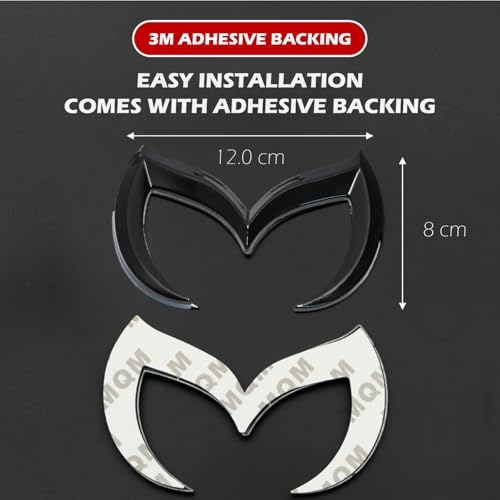 Image of Rear Trunk Evil M Emblem Logo Decor Badge Decal Compatible with Full Range of Mazzda 3 6 CX MX Miata, etc (Black)