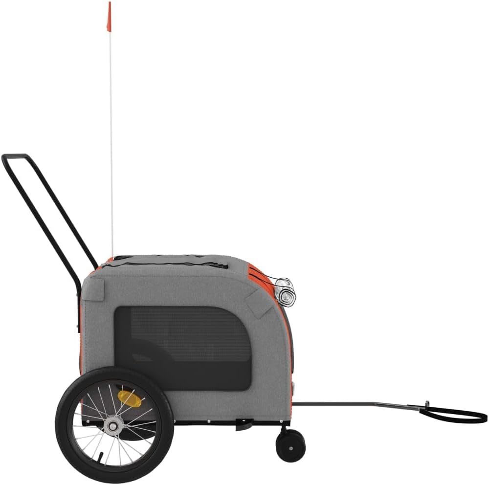 Pet Bike Trailer Bicycle Cargo Dog Stroller Oxford Fabric and Iron vidaXL vidaXL
