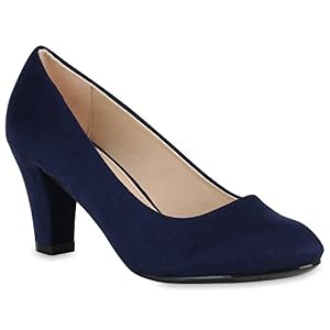 stiefelparadies Damen Klassische Pumps Basic Schuhe Mid Heels Wildleder-Optik 150685 DUNKELBLAU 37 Flandell stiefelparadies Damen Klassische Pumps Basic Schuhe Mid Heels Wildleder-Optik 150685 DUNKELBLAU 37 Flandell