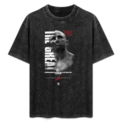 SATURNin&pd Fashionable Men's Retro T-Shirt Alexander Volkanovski Combat Cotton T-Shirt Black M