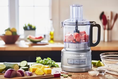 Image of KitchenAid KFP0718CU 7-Cup Food Processor Chop, Puree, Shred and Slice - Contour Silver
