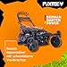 FUXTEC 4in1 Benzin Rasenmäher mit schwenkbarer Vorderachse FX-RM5170agile - 2,9kW | 51cm Schnittbreite & 7-stufige Höhenverstellung 25mm-75mm | 60L Grasfangkorb, Mulchfunktion & Seitenauswurf