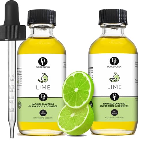 Dolce Flav Lime Extract, Oil-Soluble, 2 Oz, Pack of 2