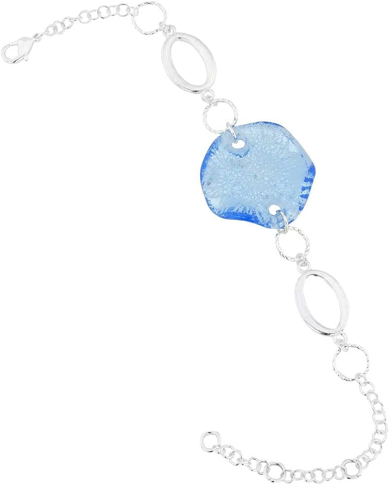 Glass Of Venice Murano Glass Volano Bracelet - Blue