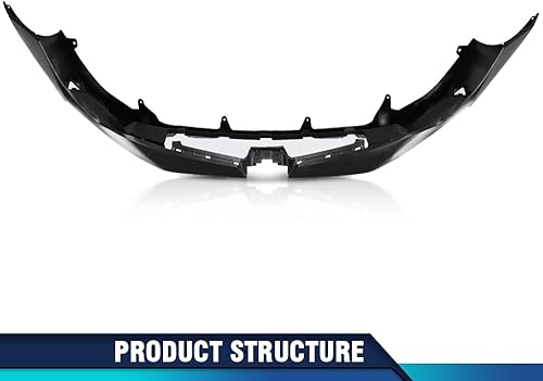 Miniatura 2 de PIT66 Nueva cubierta de parachoques delantero imprimada compatible con Toyota Corolla 2017 2018 2019, compatible con Sedan (4 puertas) CE, L, LE y