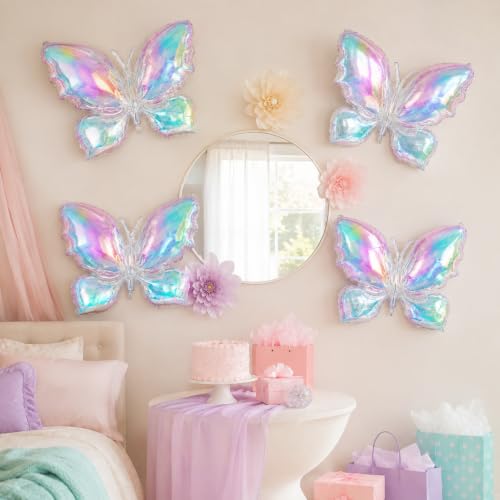 Image of Iridescent Bow Foil Balloons
