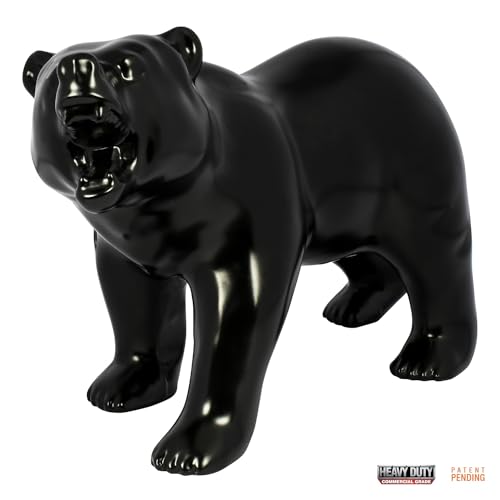 GG Grand General 48187 Ornamento de capuz de urso rosnando revestido com pó preto fosco