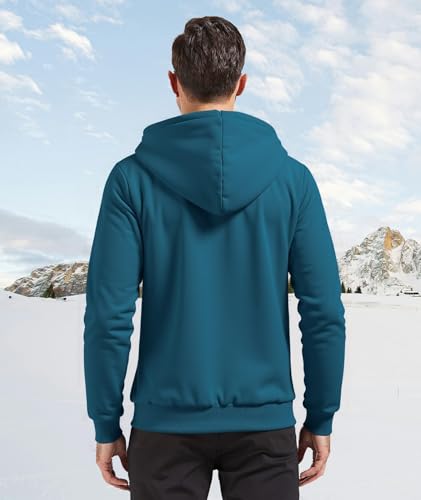 Mens Fleece Hoodies Zip Up Warm Thick Winter Jacket - image 3