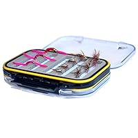Waterproof Fly Fishing Box + Assorted Trout Flies – Double-Sided, Portable, With 15 Dry Fly Lures