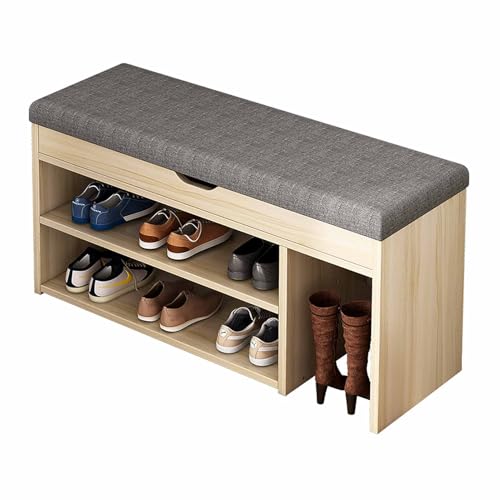 Banc d'entrée avec assise rembourrée pour simplifier le rangement de vos chaussures le soir