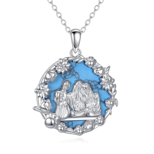 Collier trois sœurs turquoise argent pour femme au quotidien YFN