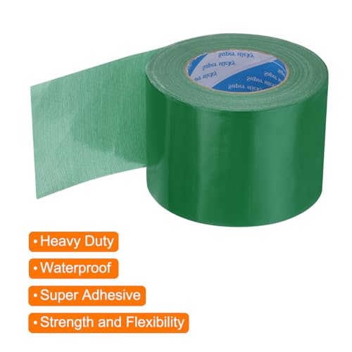 Image of uxcell Heavy Duty Duct Tape, 4 Inch x 55 Yard Waterproof Flexible Hand Tear Strong Adhesive Duct Tapes for Crafts DIY, Fixing, Repairs, Green