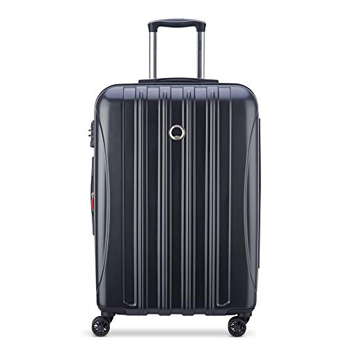 DELSEY PARIS Helium Aero, 25 Inch Checked-Medium Luggage, Matte Black