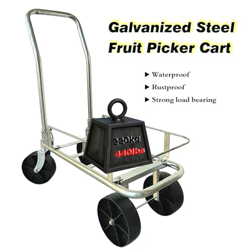 Carretilla plegable para fruta con doble cubeta y rueda miniatura 4