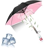 ミスト が 出る 傘 扇風機付き 日傘 折り畳み傘 サンコー ファンブレラ 日傘ファン付き ミストシャワー 日傘 冷感 熱中症対策 傘 ファン ミストが出る日傘 2段階の風力調整 全開直径105cm uvカット傘 ミストシャワー 扇風機 メンズ 涼しい 長傘 大きい 送風 遮光 遮熱 晴れ雨兼用折りたたみ傘 軽量 日傘ゴルフ軽量 ワンタッチ サッカー日傘 スポーツ観戦用 日傘ユニセックス (充電式モデル,外は黒、中はパウダー)