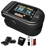Pulox PO-200A Oxymètre de pouls avec alarme, son du pouls et set d'accessoires pour la mesure de SpO2, pouls et IP