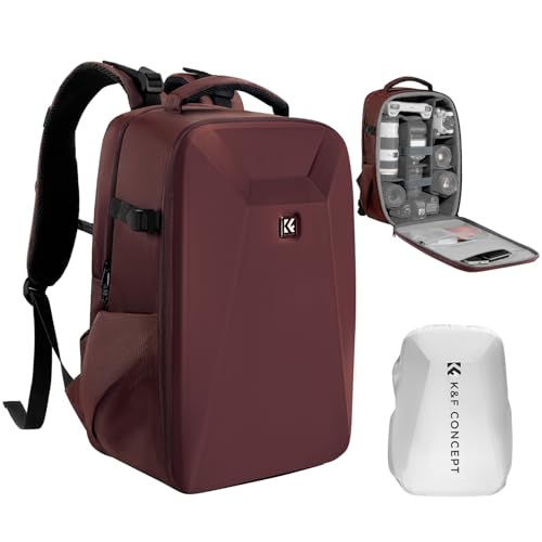 K&F Concept カメラバッグ カメラリュック リュックサック 大容量 おしゃれ EVA耐衝撃 22L 16インチPC収納＆三脚収納可 一眼レフカメラバッグ