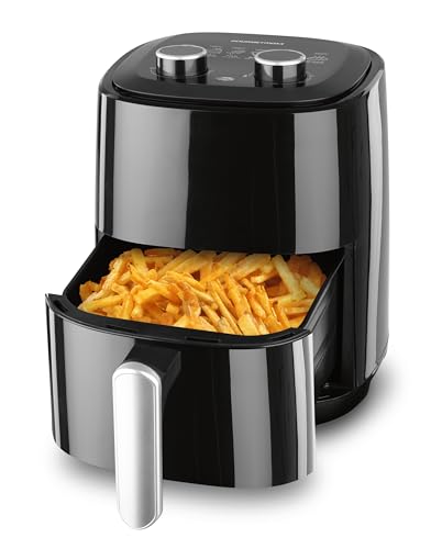GOURMETmaxx Freidora de aire caliente 3,1L | Airfryer con temporizador de 60 minutos y 6 funciones incl. descongelación y calentamiento | frito de manera eficiente y con bajo olor – casi sin aceite |